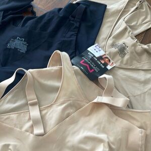 Maidenform bundle Shapewear black nude XL 2XL open bust  intimates bodysuit faja